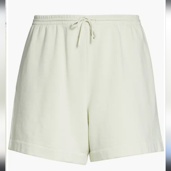 Vince Women's Cotton Fleece Drawstring Waist Cream Shorts 3X - Picture 5 of 6